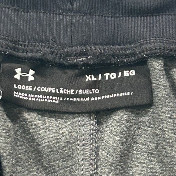 Under Armour Joggers Mens XL Gray Black Measures 34x30 Drawstring Elastic Waist - Picture 7 of 10